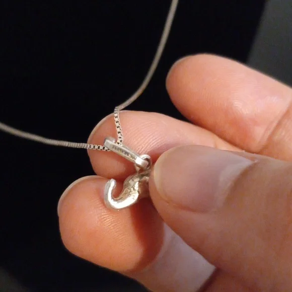 925 elephant pendant on chain - Picture 5 of 10